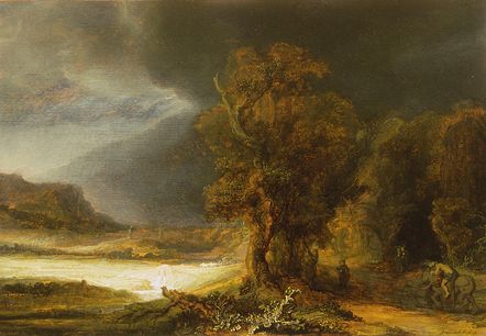 Rembrandt, Krajobraz z miłosiernym Samarytaninem
